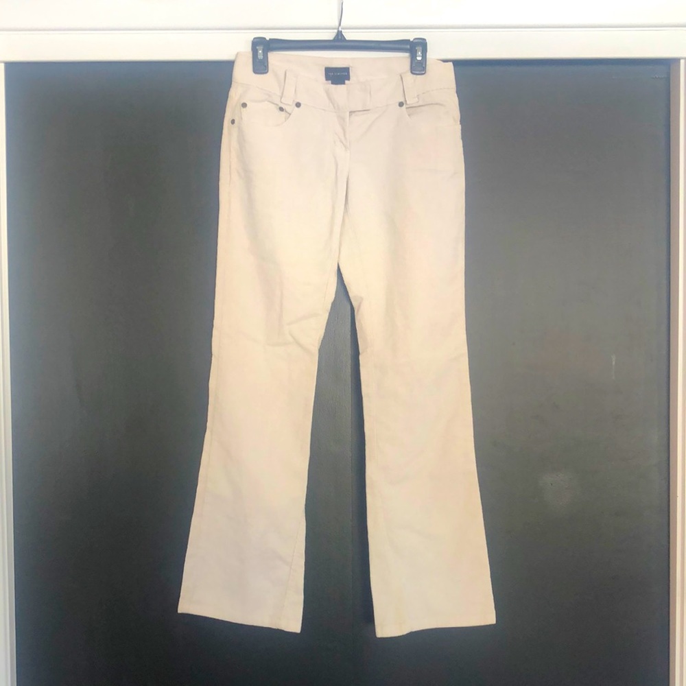 The Limited corduroy winter white, flared leg jeans